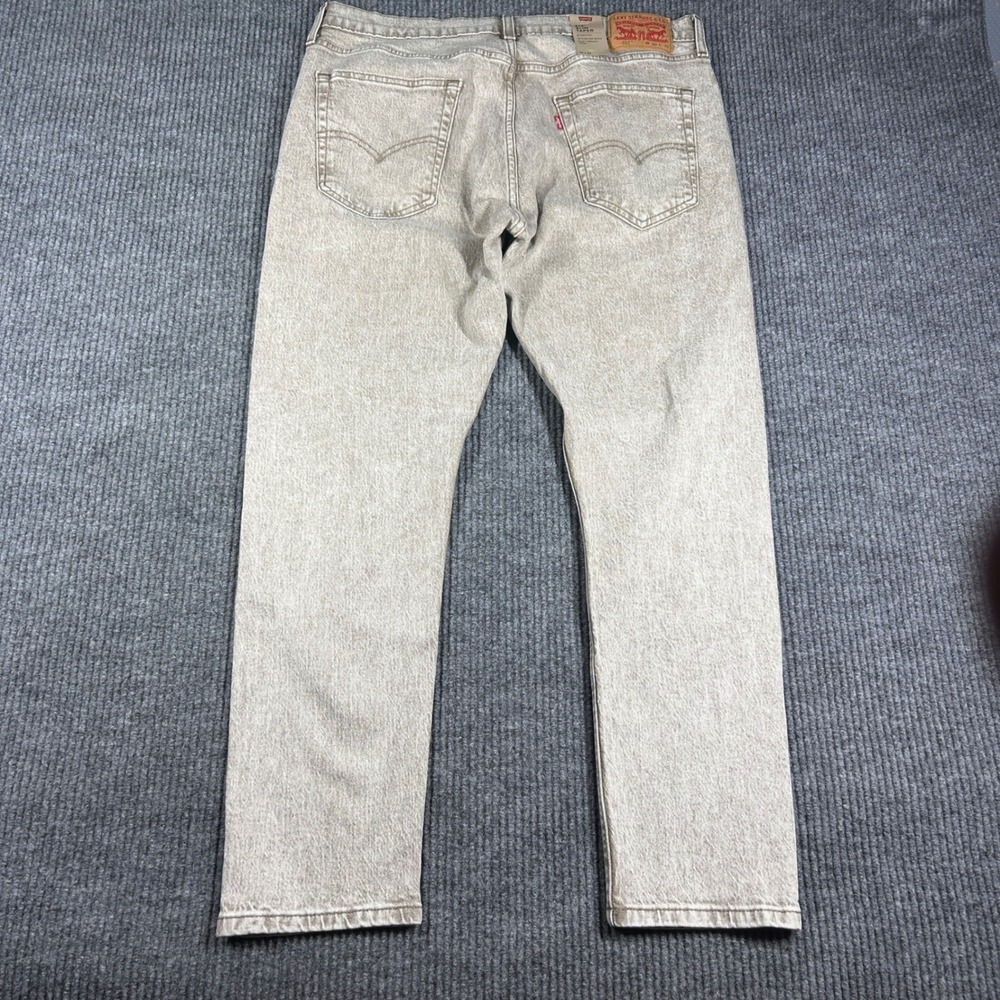 Levis 512 Jeans Mens 36x30 Slim Taper Stretch Tan Khaki Acid Wash Denim NWT
